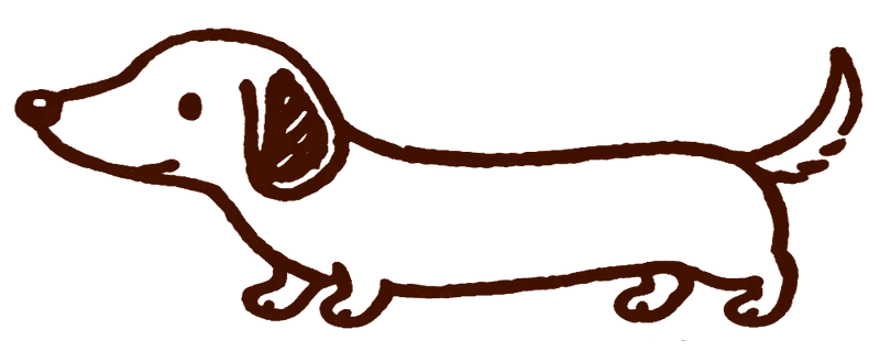 Cute dachshund illustration